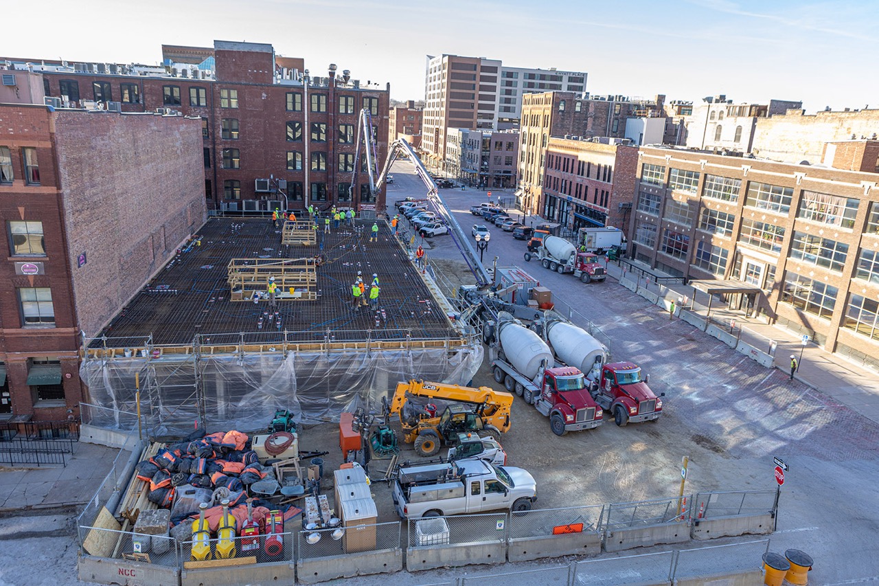 Moxy Hotel concrete pour